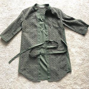 Elegant Army Green Blouse